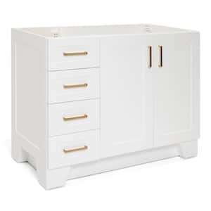 Taylor 42 in. W x 21.5 in. D x 34.5 in. H Freestanding Bath Vanity Cabinet Only in White