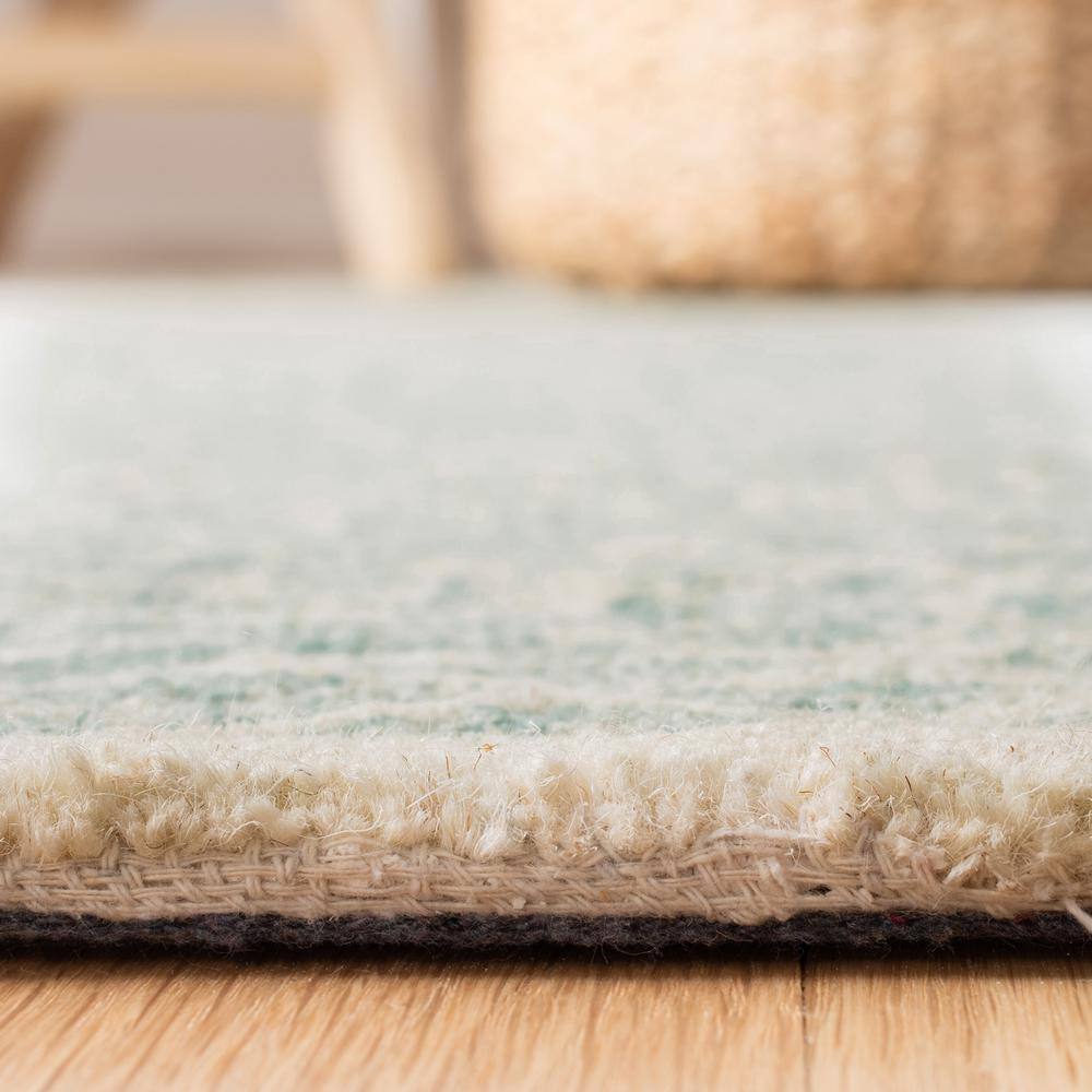 Capri Blue and Ivory Hand-Tufted Wool Area Rug 3' x 5'