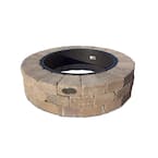 Grand 48 in. W x 12 in. H Round Concrete Beechwood Fire Pit Kit