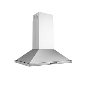 Napoli 36 in. Convertible Island Mount Range Hood with LED Lights in Stainless Steel