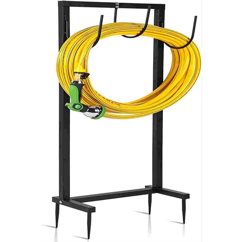 Garden Hose Holder Freestanding Thicker Metal Hose Stand Securely Hold Hose