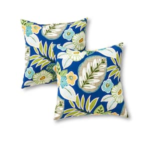 Marlow Floral Square Outdoor Throw Pillow (2-Pack)