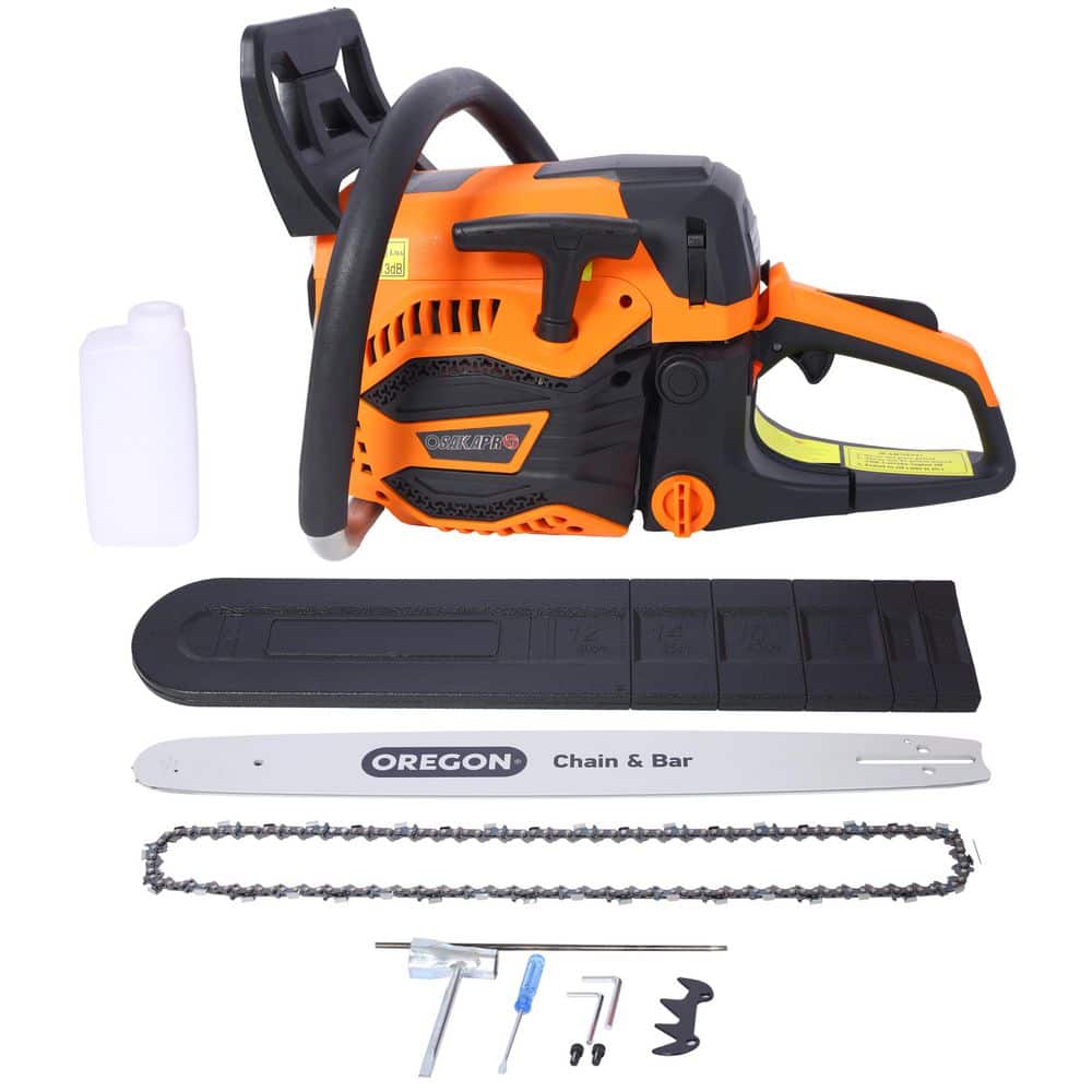 Sudzendf Orange Aluminium 62CC Gas Powered Chainsaw, 20Inch 2
