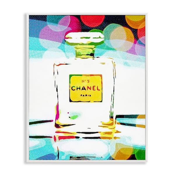 Stupell Industries Perfume with Modern Bokeh by Graffi*tee Studios White Framed Abstract Giclee Art Print 30 in. x 24 in.