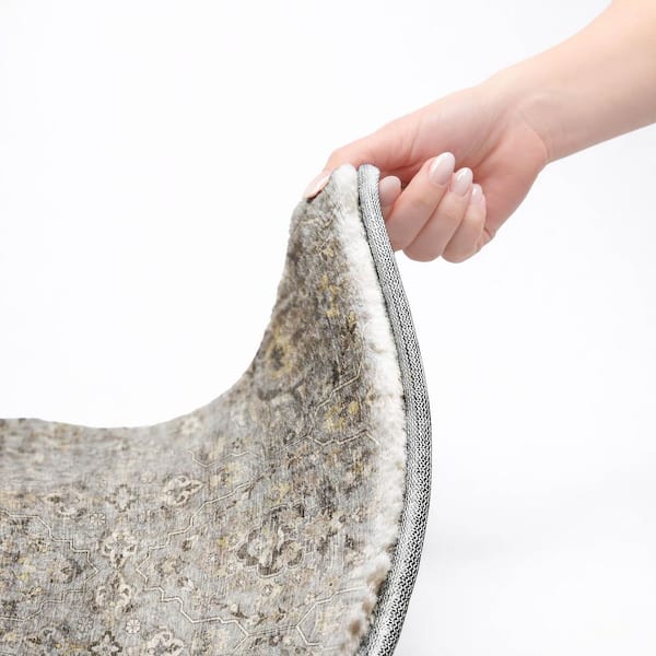 Dream Shag Premium Machine Washable Abstract ADS94 Ash 10 ft. x 14 ft. Area Rug