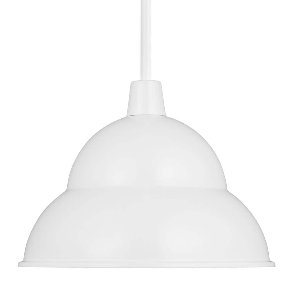Classic White Aluminum Barn Light Outdoor Pendant