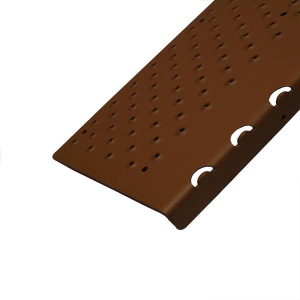 6 in. x 48 in. Brown Anti-Slip Nosing