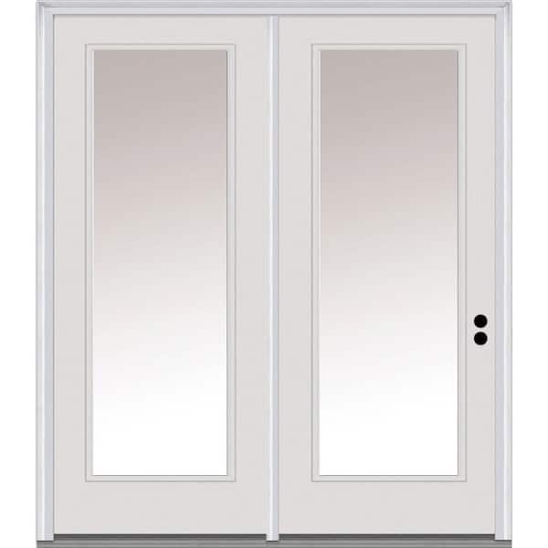 MMI Door 75 in. x 81.75 in. Clear Glass Primed Fiberglass Prehung Left Hand Inswing Full Lite Stationary Patio Door