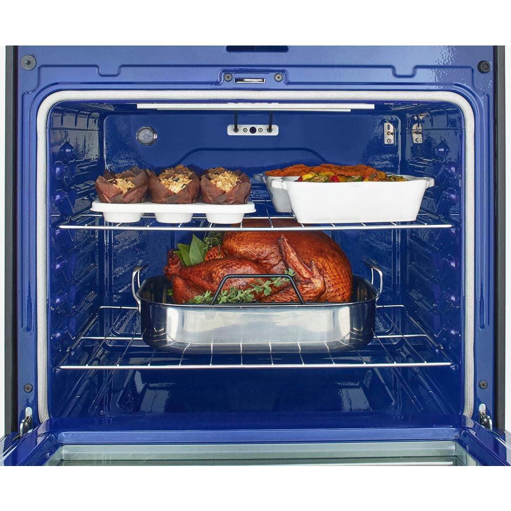 30" Black Stainless Steel Smart Freestanding Electric Range