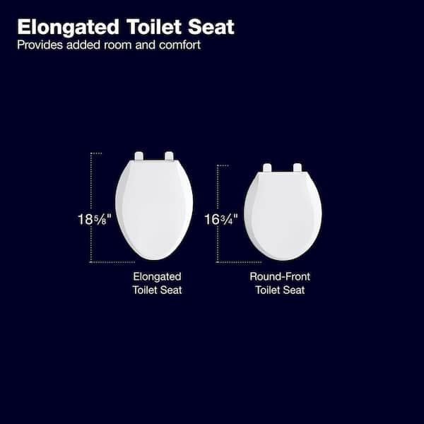 KOHLER Stonewood Quiet-Close Elongated Closed Front Toilet KOHLER Stonewood Quiet-Close Elongated Closed Front Toilet