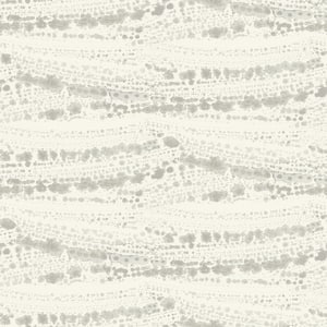 Rannell Grey Abstract Scallop Matte Paper Pre-Pasted Wallpaper