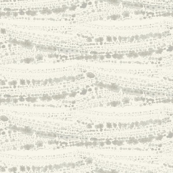 Chesapeake Rannell Grey Abstract Scallop Matte Paper Pre-Pasted Wallpaper Sample