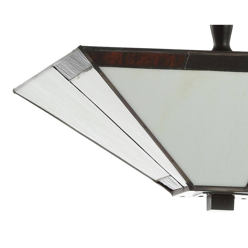Julian 15.75" Ivory and Black Artisanal Glass LED Flush Mount