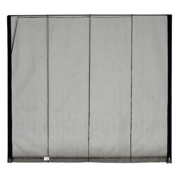 FRESH AIR SCREENS 9 ft. x 7 ft. Roll-Up Garage Door Screen with 2 Zippers and Mesh Rod Pocket