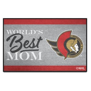 Ottawa Senators Red World's Best Mom 19 in. x 30 in. Starter Mat Accent Rug