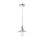 Timeless Home Edwards 1-Light Pendant in Chrome with 9 in. W x 2 in. H Shade