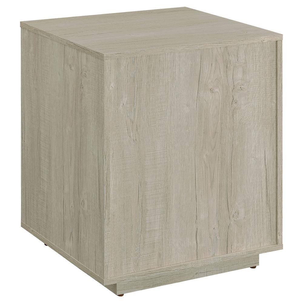 Whitewashed Gray Modern 3-Drawer Wood File Cabinet