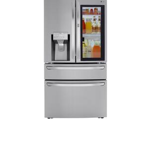 23 cu. ft. Smart French Door Refrigerator InstaView, Door-In-Door & Craft Ice, PrintProof Stainless Steel, Counter Depth