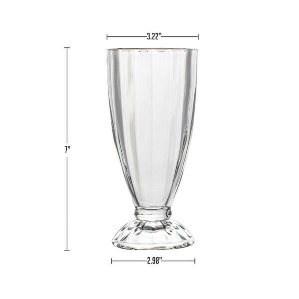 12.5 oz. Old-Fashioned Milkshake Glasses Perfect for Root Beer Set of 4, GM22040