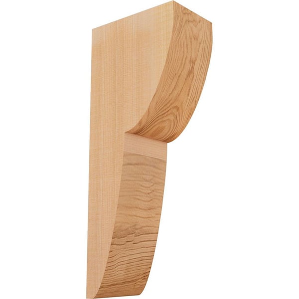 Ekena Millwork 3-1/2 in. x 6 in. x 14 in. Western Red Cedar Crestline Smooth Corbel