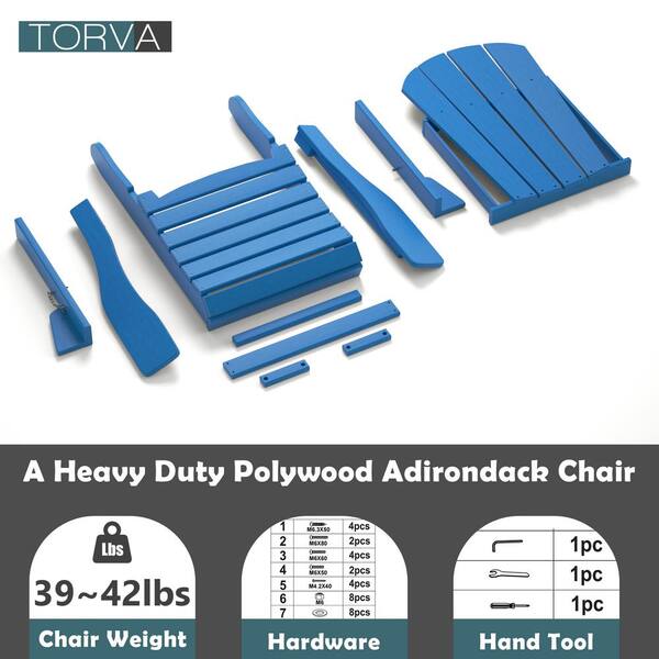 Siavonce TORVA Folding Adirondack Chair,Fire Pit Chair,Patio