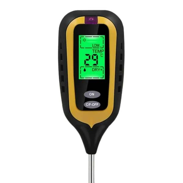 4 in 1 Digital PH Soil Moisture Meter, Light Temperature, Electronic Soil Tester for or Garden Plants