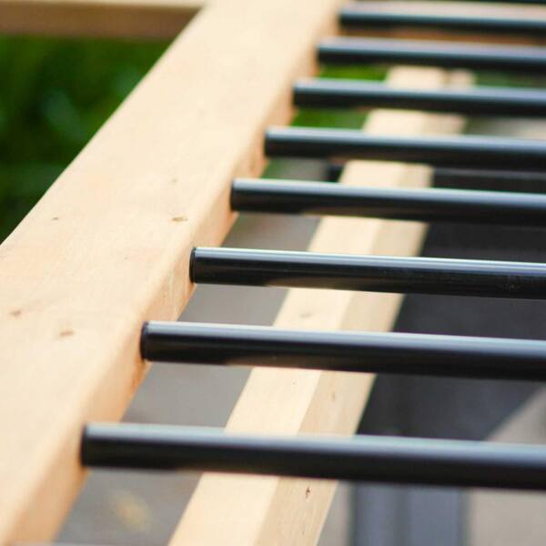 NUVO IRON 26 in. x 3/4 in. Galvanized Round Balusters with Plastic End Caps (10-Pack)