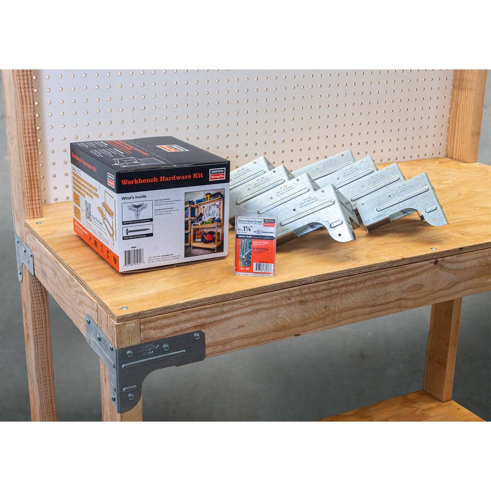 Simpson Galvanized Steel Workbench and Shelving Hardware Kit