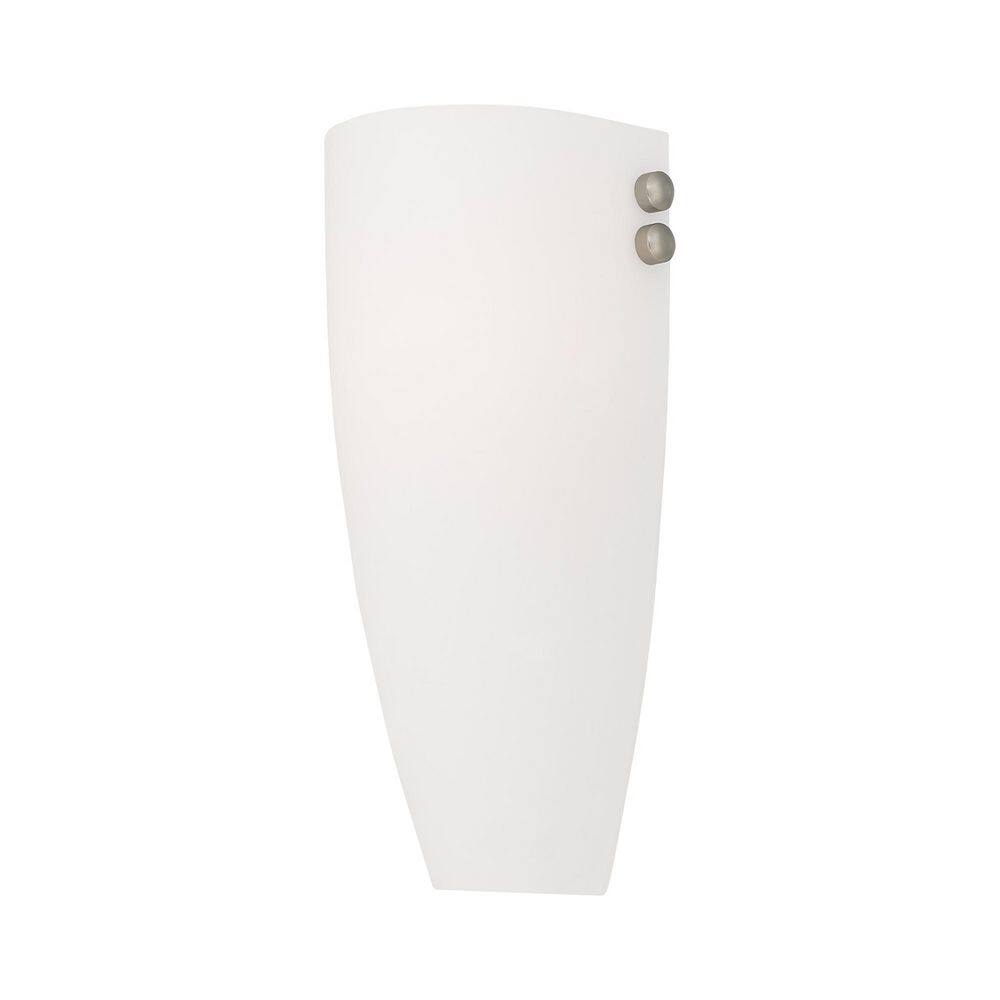 Coronado Bronze & Brushed Nickel Dimmable Wall Sconce with Satin White Glass