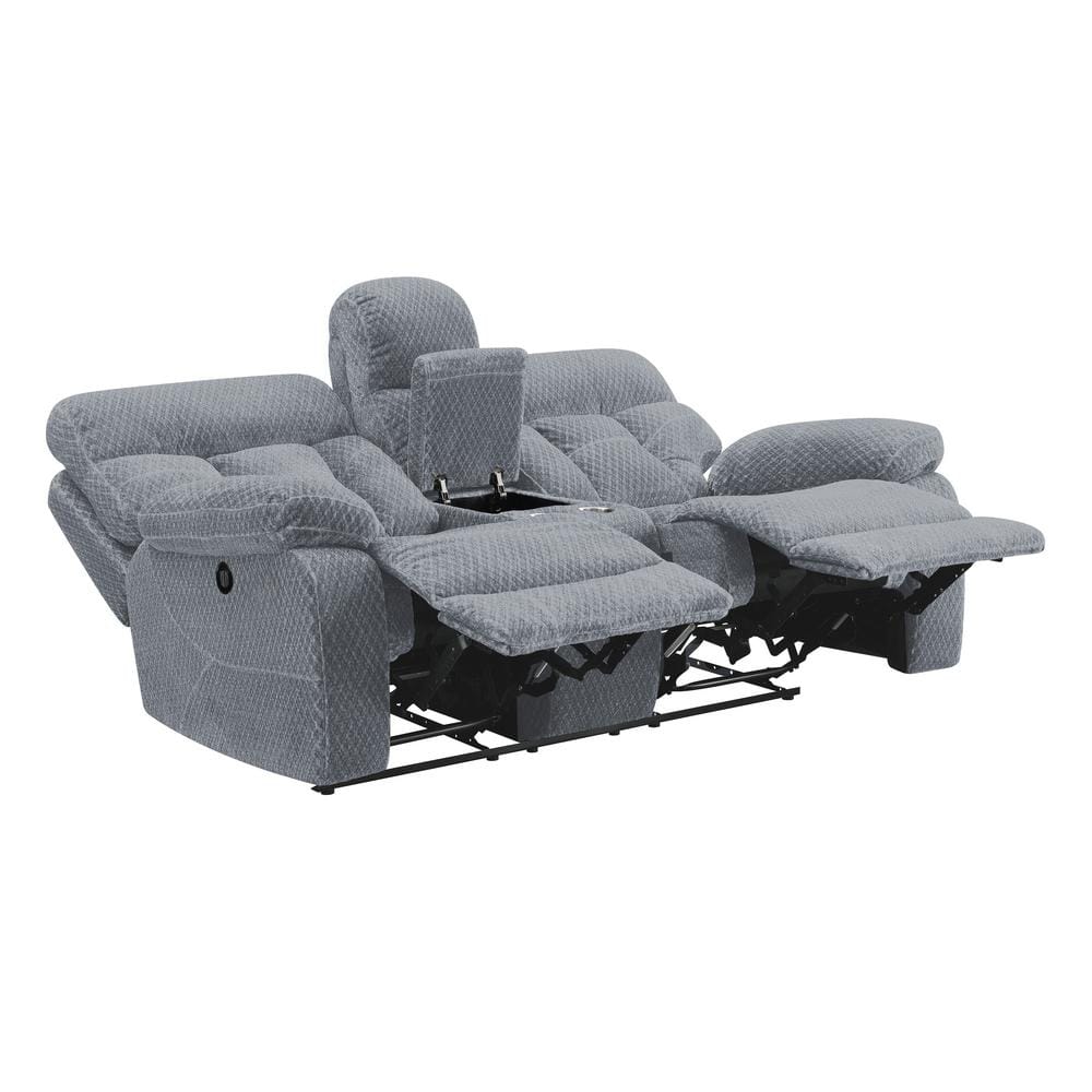 Bravo 3-Piece Stone Gray Polyester Reclining Living Room Set