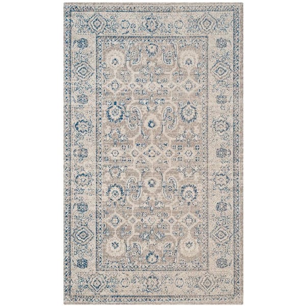 SAFAVIEH Patina Taupe/Ivory 3 ft. x 5 ft. Border Area Rug