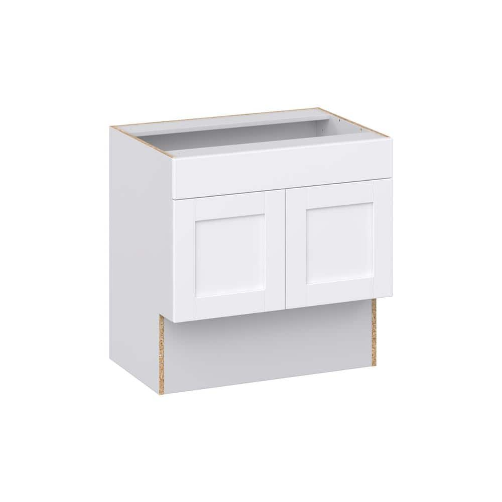 J COLLECTION Mancos Bright White Shaker Assembled Accessible ADA Vanity ...