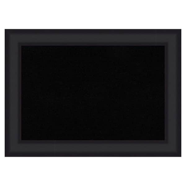 Oliver Black 29 in. x 21 in., Wood Framed Black Cork Memo Board