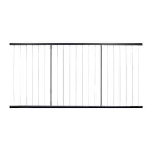 Fe26 Vertical Cable Rail 40 in. x 8 ft. Black Sand Steel Railing Level Panel