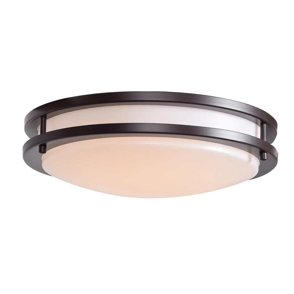 Access Lighting Solero 20-Watt Bronze Integrated LED Flushmount ...