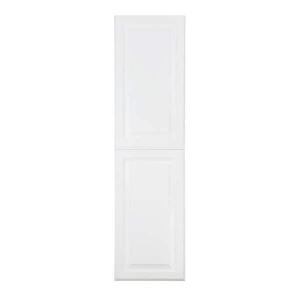 WG Wood Products 15.5 in. W x 53 in. H x 3.5 in. D Cutlass Raised Panel White Recessed Solid Wood Medicine Cabinet without Mirror