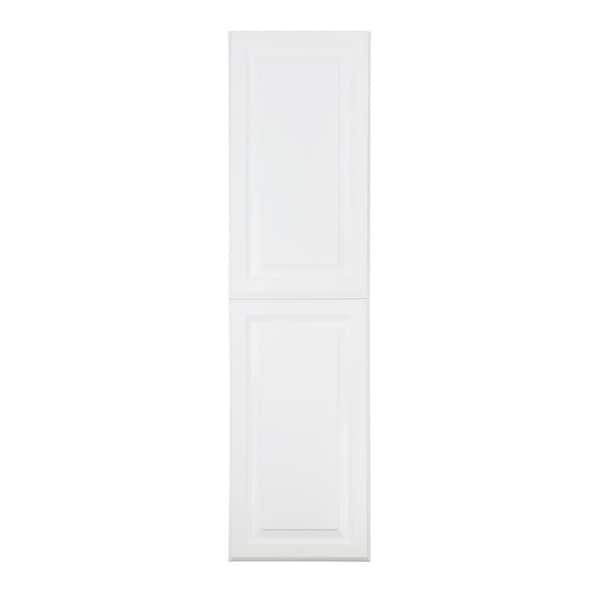 WG Wood Products 15.5 in. W x 59 in. H x 3.5 in. D Cutlass Raised Panel White Recessed Solid Wood Medicine Cabinet without Mirror