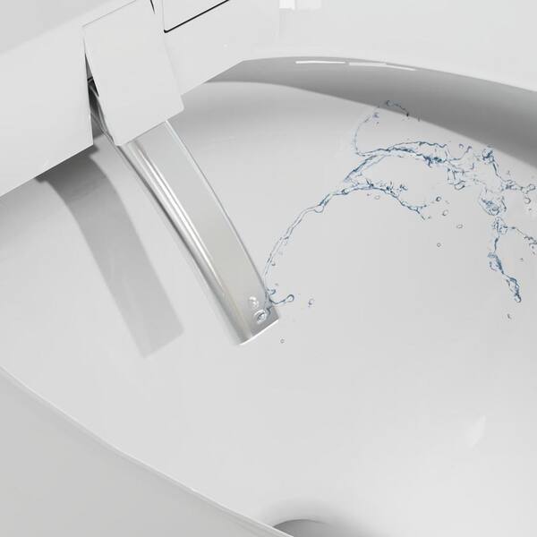 ANGELES HOME Elongated Bidet Toilet with Auto Flush, Soft Close, and Night Light
