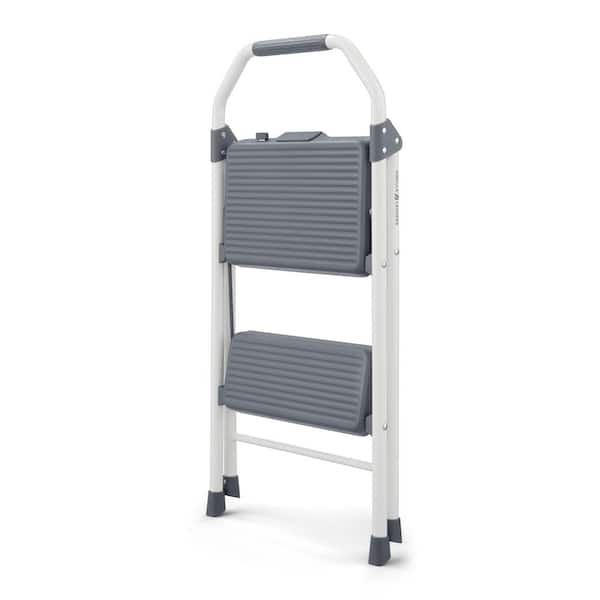 Gorilla Ladders - 2-Step Compact Steel Step Stool, 225 lbs. Load Capacity Type II Duty Rating (8ft. Reach Height)