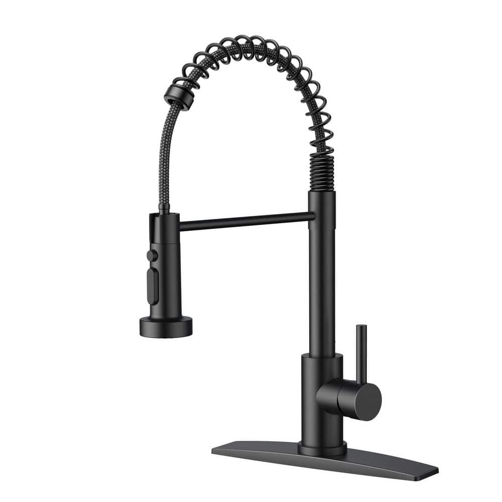 Kitchen Faucet with Soap Dispenser in Black Stainless Steel 1 Pack 18.9 in. H x 10.04 in. W x 8.27 in. D price history on PriceWatchPro