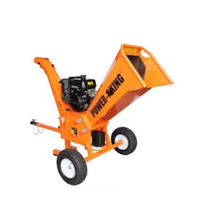 5 in. 14 HP Gas Powered Commercial Chipper Shredder Kit with Electric Start, Hour Meter and Wheel Base Extension