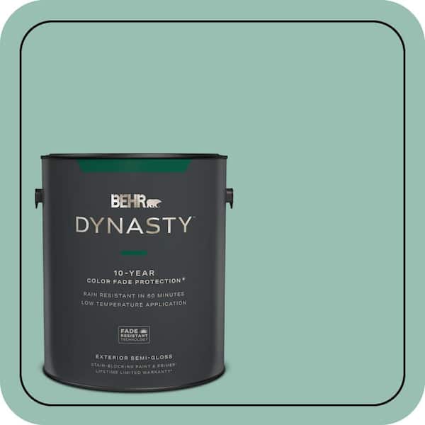 BEHR DYNASTY 1 gal. #PPU12-07 Spring Stream Semi-Gloss Enamel Exterior Stain-Blocking Paint & Primer