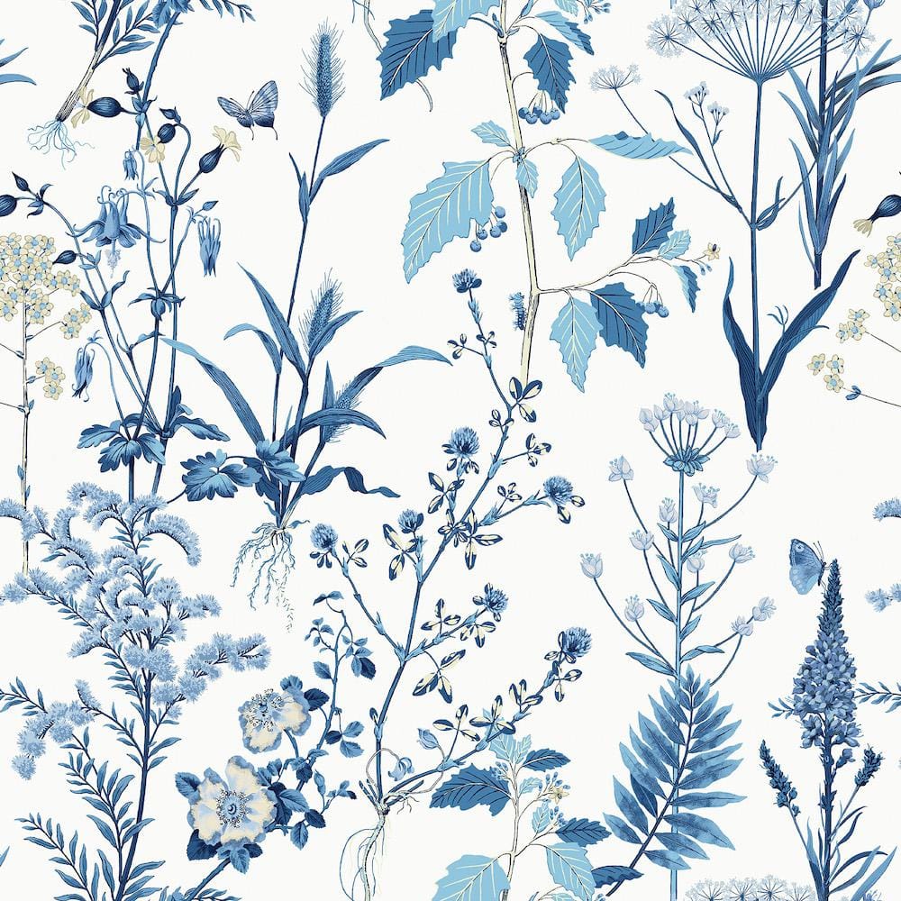 SURFACE STYLE Berkshire Meadow Floral Sky Vinyl Peel and Stick ...