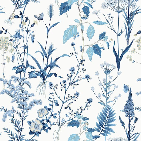 SURFACE STYLE Berkshire Meadow Floral Sky Vinyl Peel and Stick ...