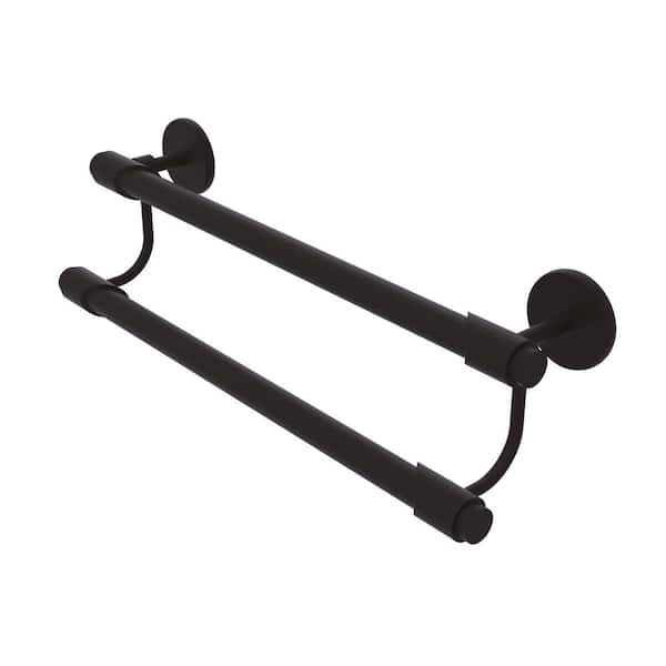 Allied Brass Tribecca Collection 24 in. Wall Mounted Double Towel Bar in Oil Rubbed Bronze