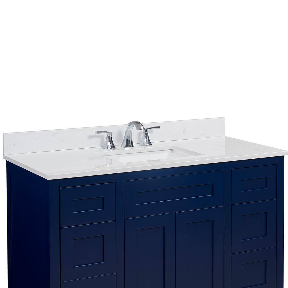Jazz White Composite Stone Vanity Top with Sink