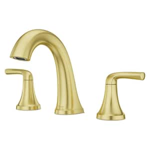 Ladera 8 in. Widespread Double Handle Bathroom Faucet in Brushed Gold
