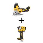 20V MAX XR Cordless Barrel Grip Jigsaw and ATOMIC 20V MAX Cordless Brushless 3/8 in. Impact Wrench (Tools-Only)
