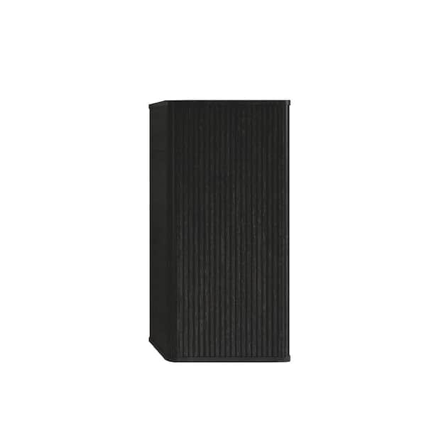 14.2 in. W x 29.5 in. H Rectangular Brown MDF Surface Mount Medicine Cabinet without Mirror