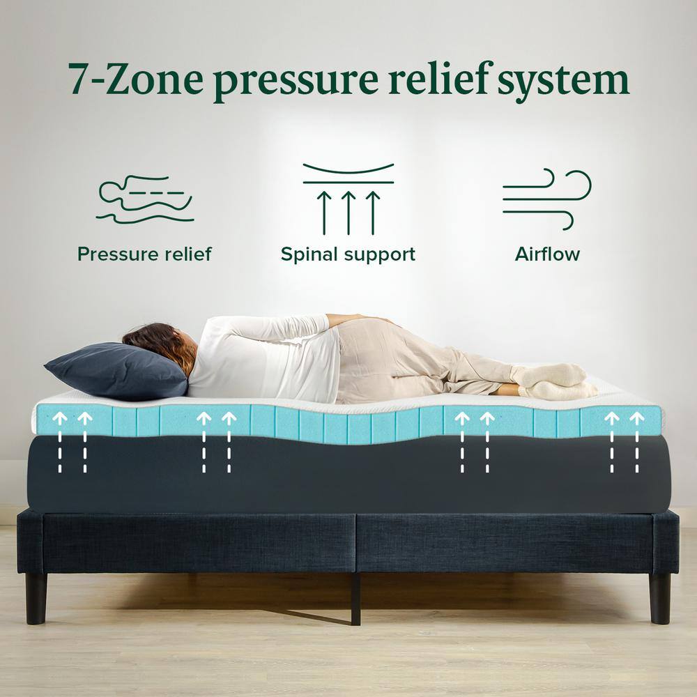 Twin 4" White Gel Memory Foam Mattress Topper